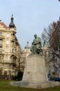 Statue of Alois Jirasek Czech writer, 1851-1930 in Jiraskovo namesti.