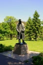 Statue of Alois Jirasek in the park Hronov