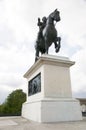 Statue along river seine paris france