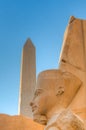 Statue of Amenophis III as Amon, Karnak Temple, Luxor, Egypt Royalty Free Stock Photo