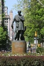 Statue of American actor Edwin Booth as Hamlet at Gramercy Park Royalty Free Stock Photo