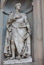 Statue of Amerigo Vespucci at the courtyard of the Uffizi Gallery in Florence