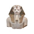 Statue of ancient Egytpiant pharaoh Thutmose III isolated Royalty Free Stock Photo