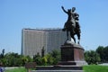 Statue of ancient hero Amir Temur in Tashkent