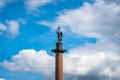 Statue of angel on the Alexandria column on Palace Square. Royalty Free Stock Photo