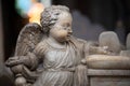 Statue of angel boy in church. Sweden, Europe