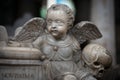 Statue of angel boy in church. Sweden, Europe