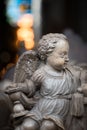 Statue of angel boy in church. Sweden, Europe