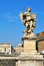 Statue of Angel at the Castel Sant`Angelo in Rome, Royalty Free Stock Photo