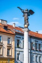 Statue of an angel at independent republic of Uzupis, a bohemian and artistic district in Vilnius Royalty Free Stock Photo