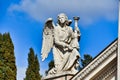 statue of an angel, photo as a background , in rome, italy Royalty Free Stock Photo