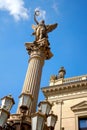 Statue of an angel on a pillar Royalty Free Stock Photo