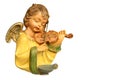 Statue of angel playing violin Royalty Free Stock Photo