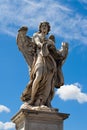 Statue of angel on ponte San Angelo, Rome Royalty Free Stock Photo
