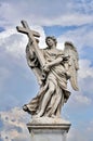 Statue of angel on Sant Angelo Bridge Royalty Free Stock Photo