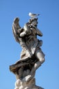 Angel with the Superscription, Ponte Sant Angelo in Rome Royalty Free Stock Photo