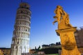 Statue of Angels near the Leaning Tower of Pisa in Italy Royalty Free Stock Photo