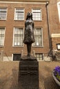 Statue of Anne Frank, in front of Anne Frank House and museum