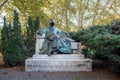 Statue of Anonymous Notary of King Bela III - created by Miklos Ligeti in 1903 - Budapest, Hungary