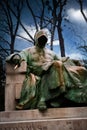 Statue of Anonymous in Vajdahunyad Castle in the City Park, Budapest Royalty Free Stock Photo