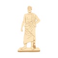 Antique statue of ruler or thinker, sculpture Royalty Free Stock Photo