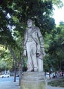 Statue of Antonio Feliciano de Castilho, 19th century Portuguese writer, Lisbon July 12, 2021