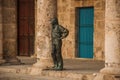Statue Antonio Gades at the Plaza de la Cathedral in Old Havana. Cuba