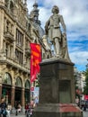 Statue of Antwerp painter Antoon van Dyck in central Antwerp, Be Royalty Free Stock Photo