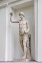 Statue of Apollo in the niche of the Kitchen Corps of the Elagin Island Palace and Park Complex in St. Petersburg