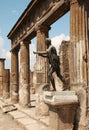 Statue Of Apollo In The Ruins Of Pompei, Italy Royalty Free Stock Photo