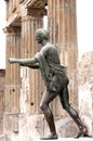 Statue of Apollo in the ruins of Pompei, Italy Royalty Free Stock Photo