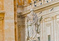 Statue of Apostle Paul in front of the Basilica of St. Peter Royalty Free Stock Photo