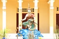Statue of an Apsara dancer in Cambodia Royalty Free Stock Photo