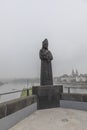 Statue of arch bishop Balduin at the bridge named by him Royalty Free Stock Photo