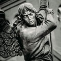 Statue Of Archangel Michael With Outstretched Royalty Free Stock Photo