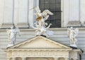 Statue Archangel Michael slaying satan, Vienna, Austria Royalty Free Stock Photo