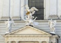 Statue Archangel Michael slaying satan, Vienna, Austria