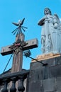 Statue of the Archangel Uriel in Mexico City Royalty Free Stock Photo