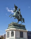 Statue of Archduke Charles on the Heldensplatz in Vienna, Austria Royalty Free Stock Photo