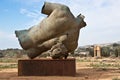 The statue in the archeological area of Agrigento Royalty Free Stock Photo