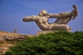 Statue of an archer on cape Kaliakra, Bulgaria Royalty Free Stock Photo