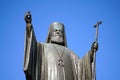 Statue of the Archibishop Damaskinos in Metropoli square, in Athens Royalty Free Stock Photo