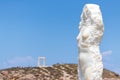 Statue of Ariadne, mythical figure of Greek mythology in Naxos island, Cyclades, Greece.