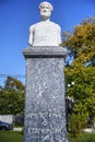 Statue of Aristotle in Olympiada village, Halkidiki, Greece