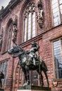 Statue of armed knight astride, Bremen, Germany