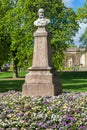 Statue of artist Maxime Lalanne in Jardin botanique Royalty Free Stock Photo