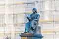 Statue of astromoner Copernicus in Warsaw Poland in front of Academy of Science...IMAGE Royalty Free Stock Photo