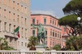 Statue of August Statua di Augusto on Cesario Console Street. Naples, Italy