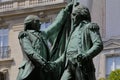 A statue by Auguste Bartholdi, square des ÃÆÃ¢â¬Â°tats-Unis, honors French military officer Marquis Lafayette and first president of