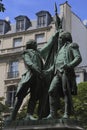 A statue by Auguste Bartholdi, square des ÃÆÃ¢â¬Â°tats-Unis, honors French military officer Marquis Lafayette and first president of